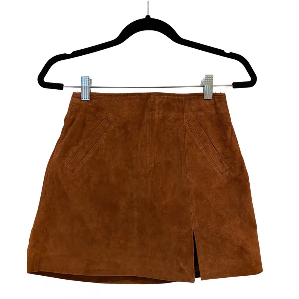 NWOT BLANK NYC Brown Suede Mini Skirt